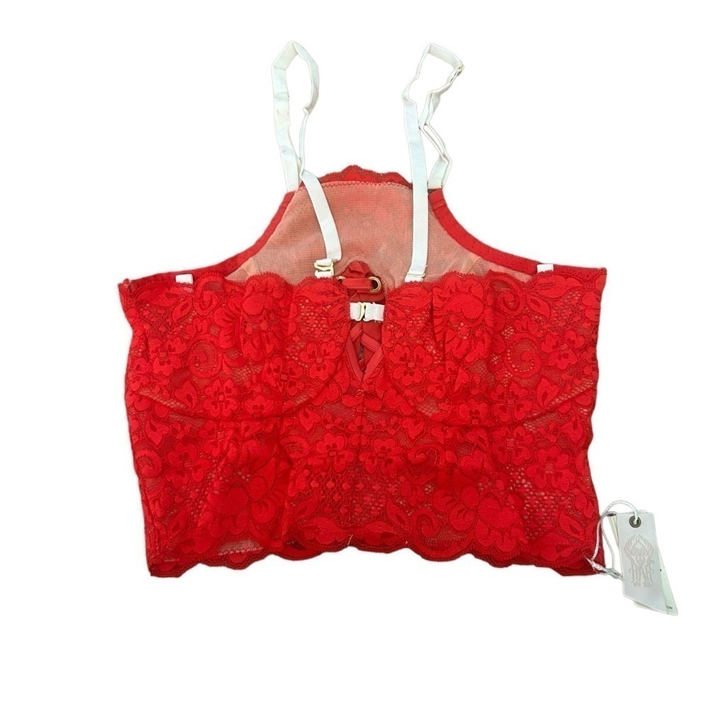 Free People Revolve We are HAH Top 2 Bottom Cami in Blood Orange Size Medium NWT - Picture 6 of 15